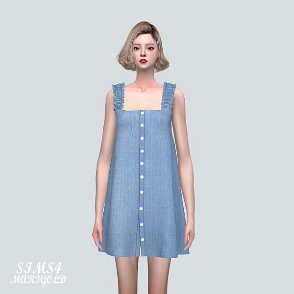 SS 3 Button Mini Dress from SIMS4 Marigold