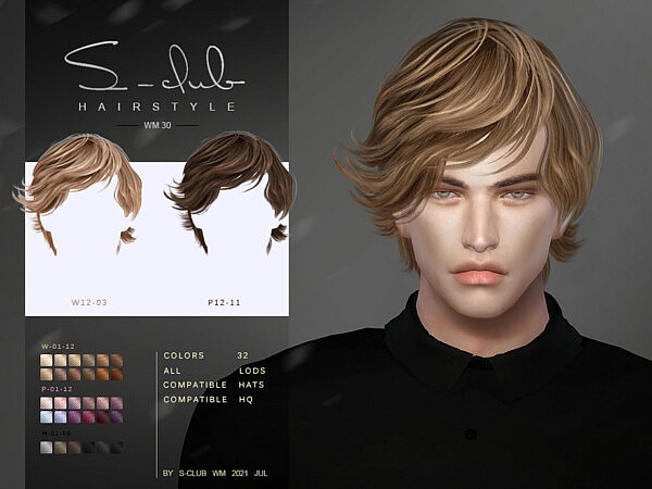 Short curls hair by S Club from TSR