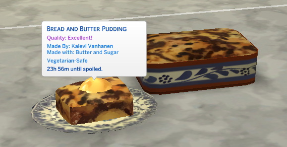 Bread and Butter Pudding   New Custom Recipe by RobinKLocksley from Mod The Sims