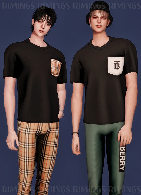 Basic T Shirt and Straight Pants from Rimings