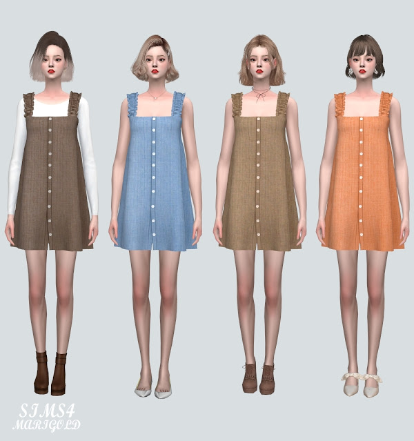 SS 3 Button Mini Dress from SIMS4 Marigold