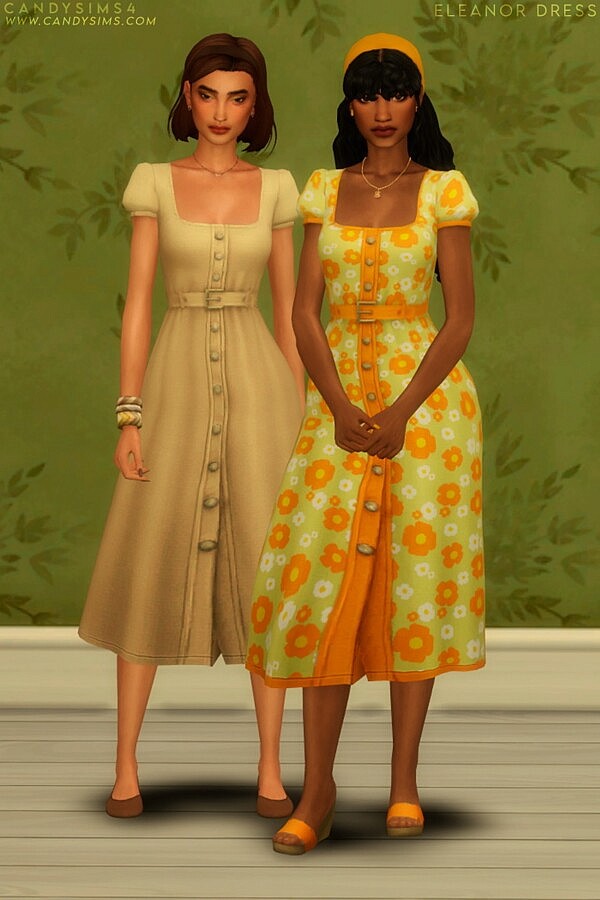 Eleanor Dress from Candy Sims 4