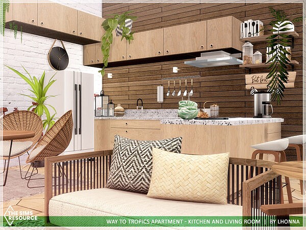 Way To Tropics Apartment   Kitchen and Living by Lhonna from TSR