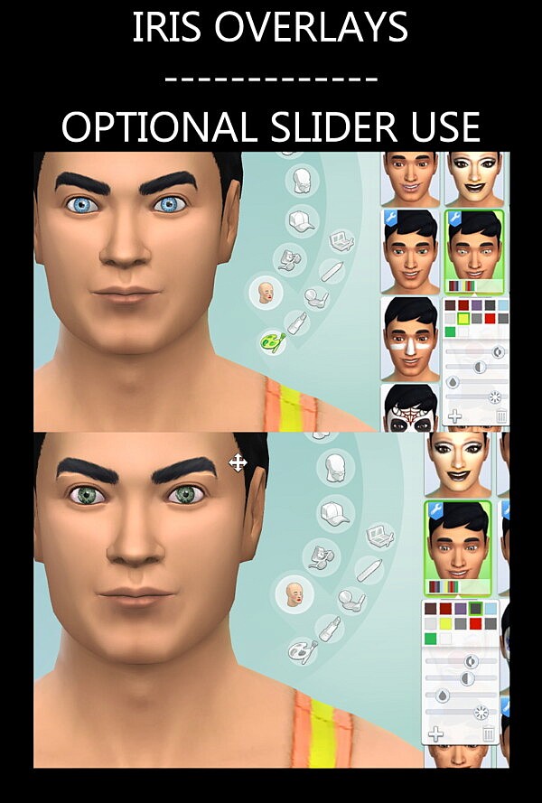 12 Iris Overlays   Face Paint by Simmiller from Mod The Sims