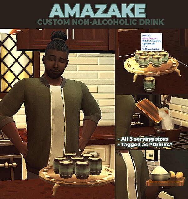 Amazake   New Custom Recipe by RobinKLocksley from Mod The Sims