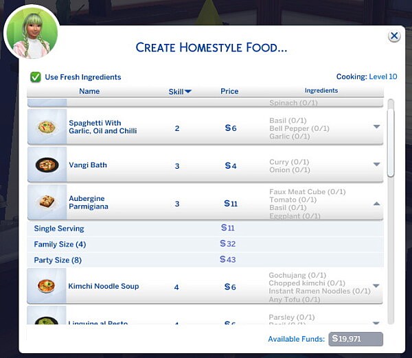 Aubergine Parmigiana New Custom Recipe by RobinKLocksley from Mod The Sims