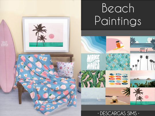 Beach Paintings from Descargas Sims