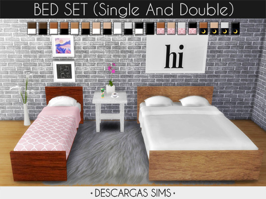 Bed Set from Descargas Sims