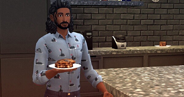 Blueberry Waffles New Custom Recipe by RobinKLocksley from Mod The Sims