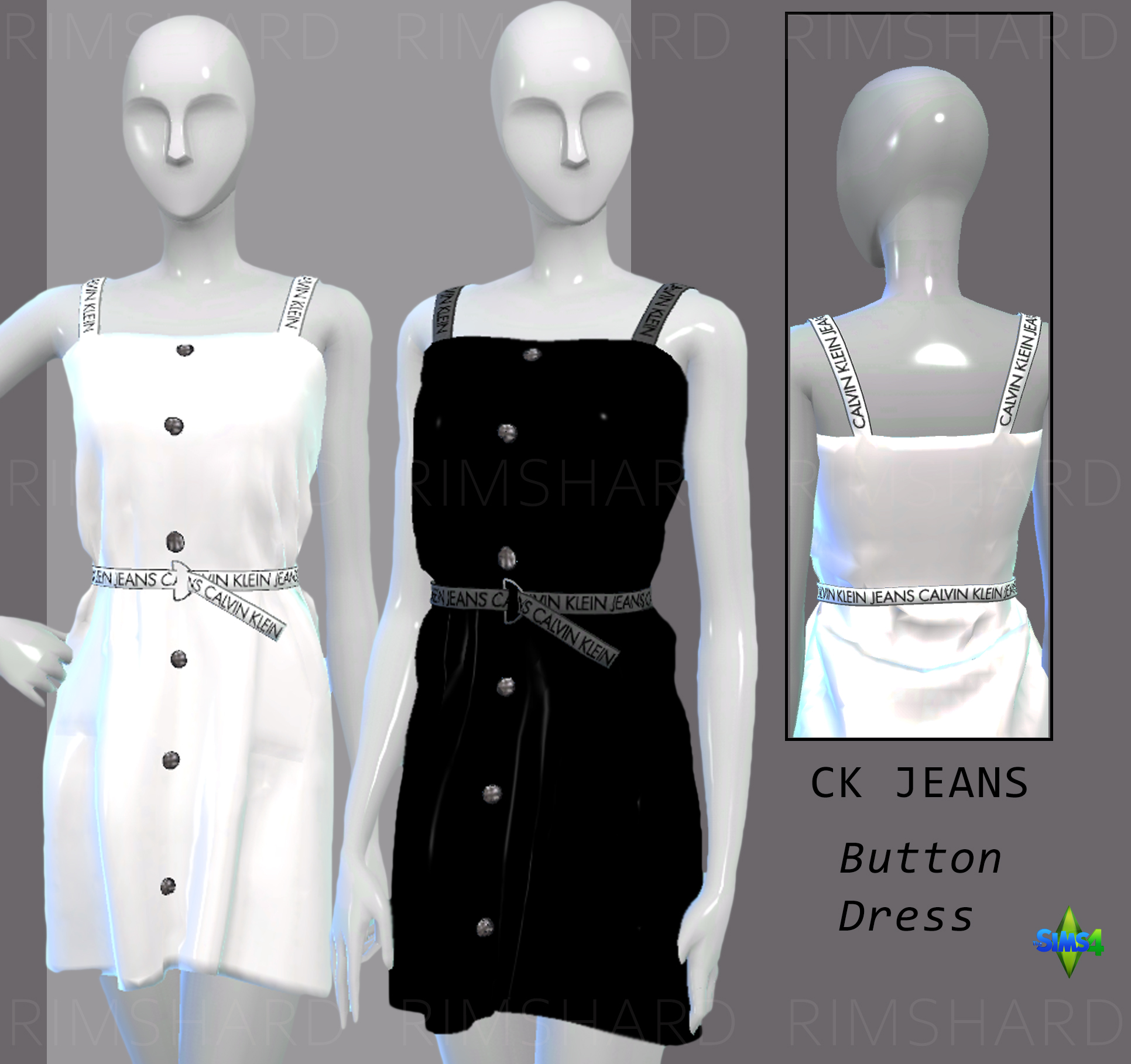 Button Dress from Rimshard Shop • Sims 4 Downloads
