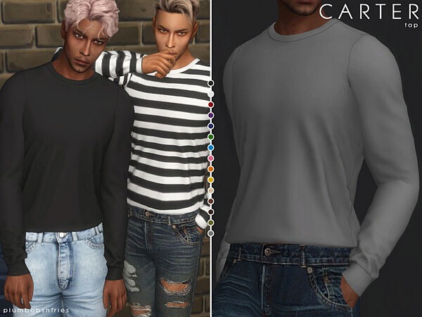 Carter top by Plumbobs n Fries from TSR