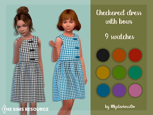 Checkered dress with bows by MysteriousOo from TSR
