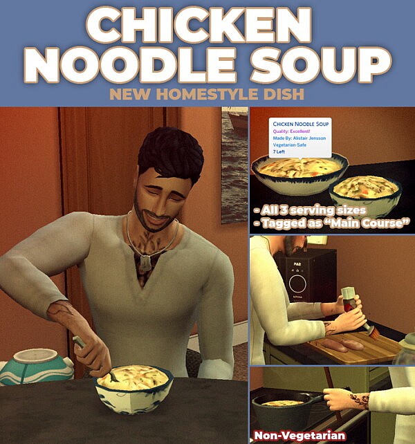Chicken Noodle Soup   New Custom Recipe by RobinKLocksley from Mod The Sims
