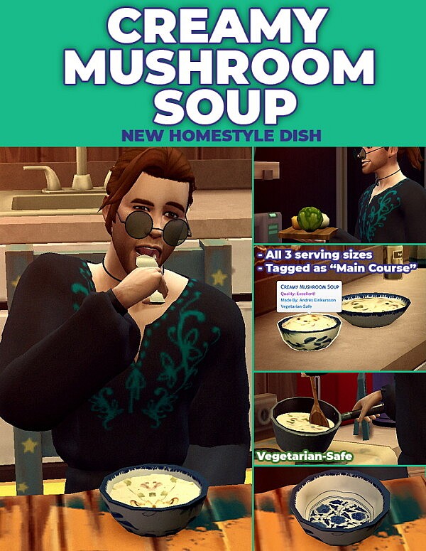 Cream Of Mushroom Soup   New Custom Recipe by RobinKLocksley from Mod The Sims