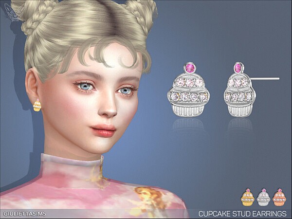 Cupcake Stud Earrings by feyona from TSR