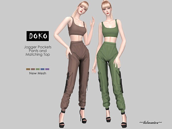 DOKO   Jogger Pants and Top by Helsoseira from TSR