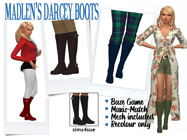 Darcey Boots recolored from Sims 4 Sue