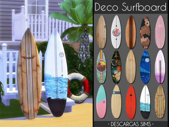 Deco Surfboard from Descargas Sims