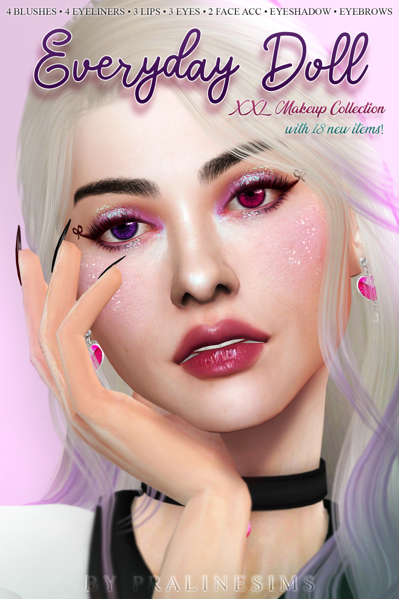 Doll Makeup Collection from Praline Sims • Sims 4 Downloads