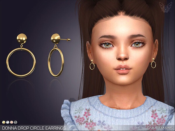 Donna Drop Circle Earrings KG by feyona from TSR