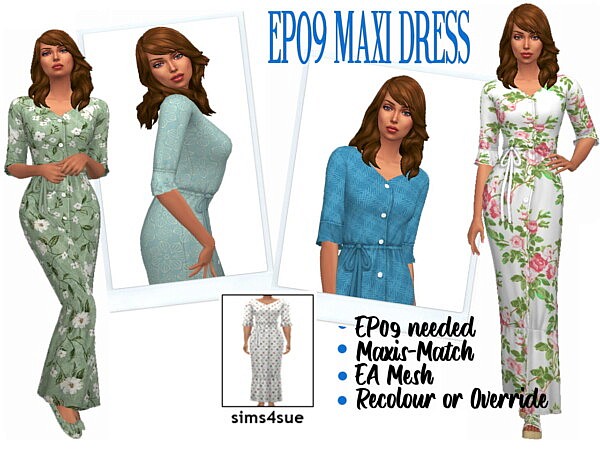 EP09 Maxi Dress from Sims 4 Sue