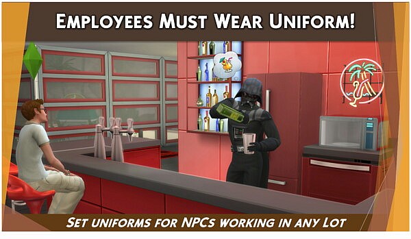Employees Must Wear Uniform by FDSims4Mods from Mod The Sims