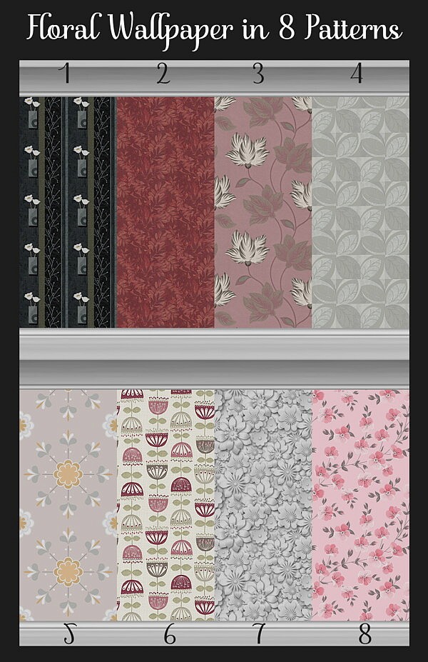 Floral Wallpaper by Simmiller from Mod The Sims