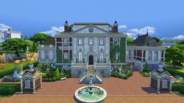Georgian Dream Mansion (no CC) by Dixie Nourmous from Mod The Sims