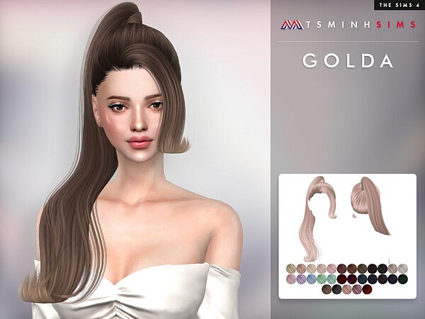 Golda Hair by TsminhSims from TSR