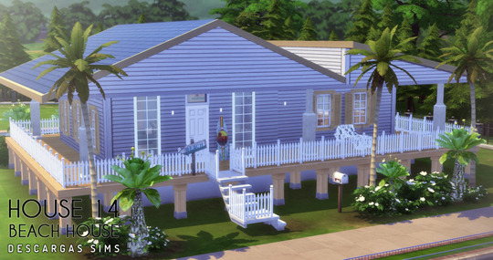 House 14   Beach House from Descargas Sims