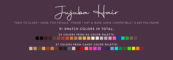 JUJUBA HAIR from Candy Sims 4