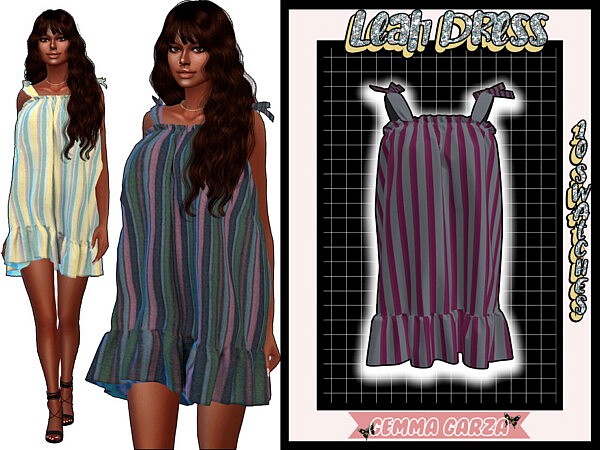 Leah Dress by GemmaGarza from TSR • Sims 4 Downloads