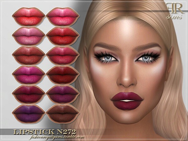Lipstick N272 by FashionRoyaltySims from TSR