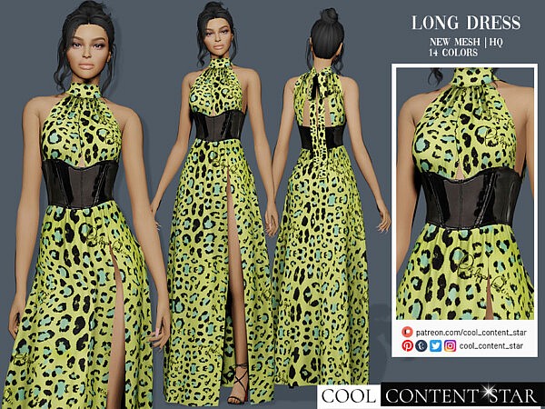 Long Dress with Latex waist belt by sims2fanbg from TSR