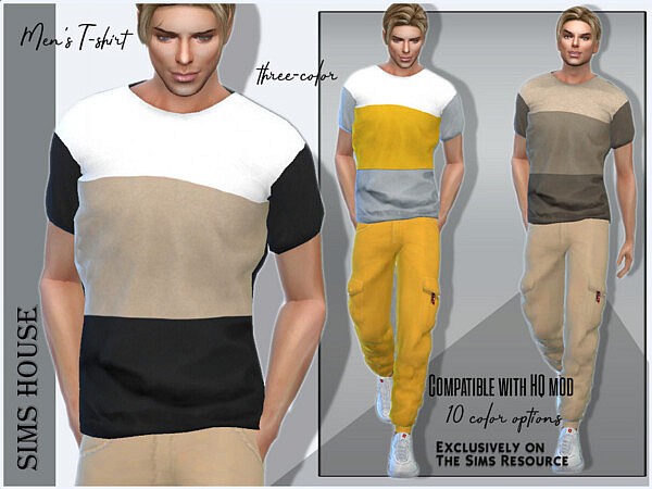 Mens T shirt three color by Sims House from TSR