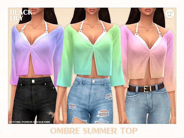 Ombre Summer Top by Black Lily from TSR