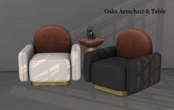 Oska Armchair and Table from Leo 4 Sims