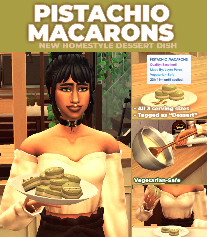 Pistachio Macarons New Custom Recipe by RobinKLocksley from Mod The