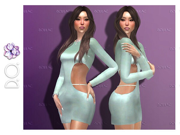 Side Cutout Mini Dress in Ice Mint by D.O.Lilac from TSR