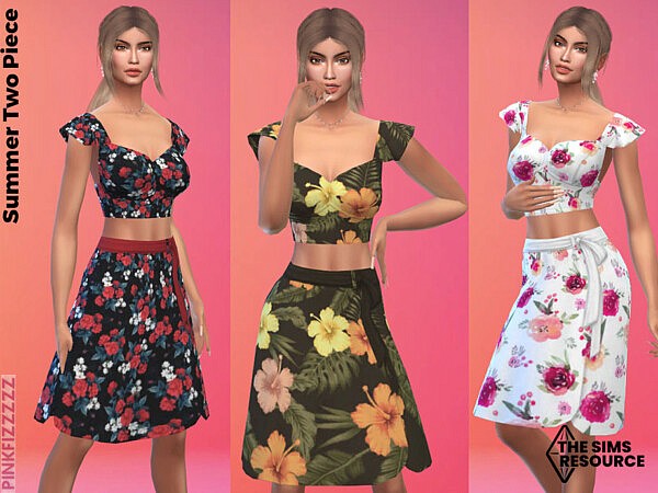 Summer Two Piece Outfit by Pinkfizzzzz from TSR