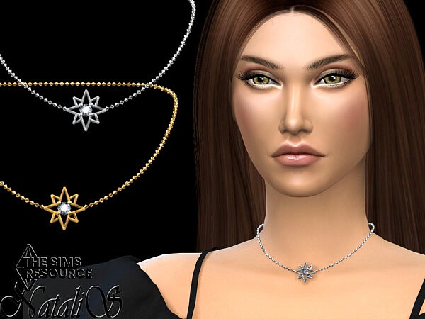 Starry short chain necklace by NataliS from TSR
