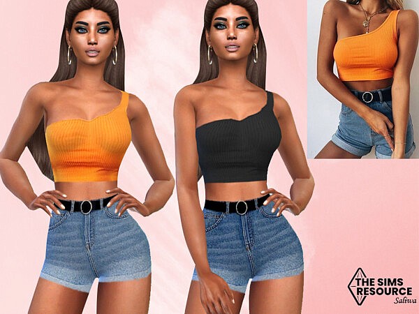 Summer Denim Shorts Outfit by Saliwa from TSR