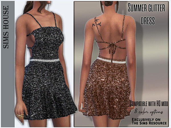 Summer glitter dress by Sims House from TSR