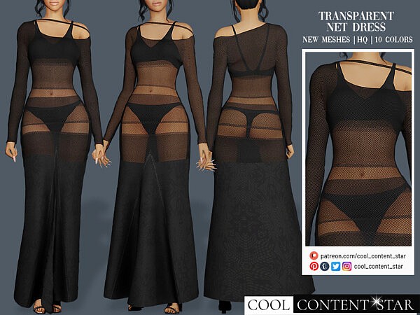 Transparent Net Dress by sims2fanbg from TSR
