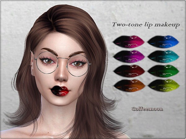 Two tone glossy lip makeup by  coffeemoon from TSR