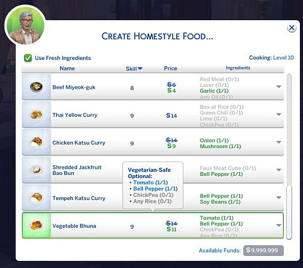 Vegetable Bhuna New Custom Recipe by RobinKLocksley from Mod The Sims