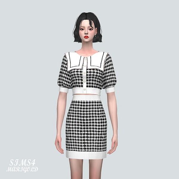 K3 Sailor Cardigan Two Piece from SIMS4 Marigold