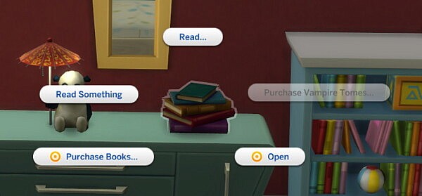 Books and Magazines as Bookshelves by Ilex from Mod The Sims