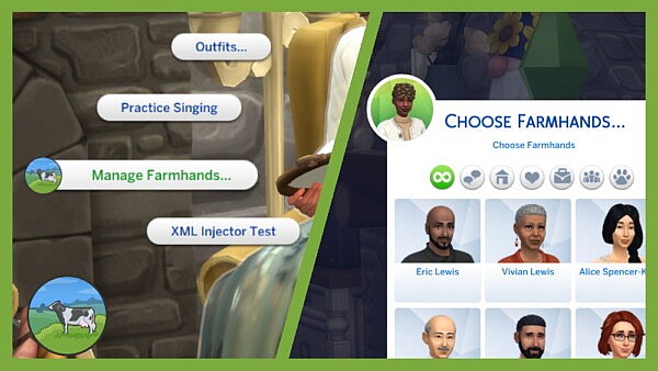 Hire a Farmhand Mod by siriussimmer from Mod The Sims
