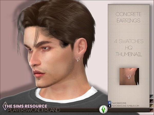 Sclub`s Hairs Retextured, Full Face Preset, Concrete Earrings and Plus Size Body Preset from Players Wonderland